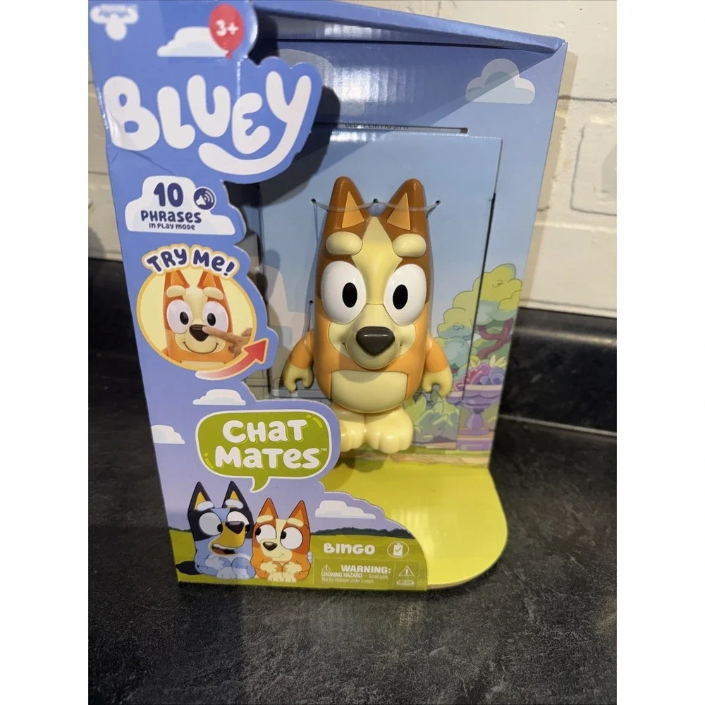 New 2018 Bluey Chat Mates Bingo Talking Articulated Dog Figure Moose Toys